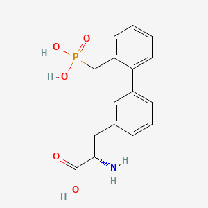 molecular formula C16H18NO5P B1256882 Phenylbenzene omega-phosphono-alpha-amino acid, solid 