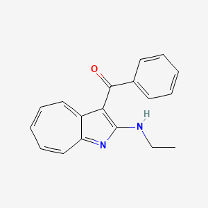 molecular formula C18H16N2O B12568833 Methanone, [2-(ethylamino)cyclohepta[b]pyrrol-3-yl]phenyl- CAS No. 189396-17-6