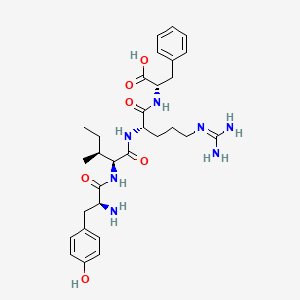 molecular formula C30H43N7O6 B12568944 L-Tyrosyl-L-isoleucyl-N~5~-(diaminomethylidene)-L-ornithyl-L-phenylalanine CAS No. 199111-03-0