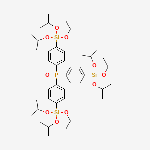 molecular formula C45H75O10PSi3 B12569033 Phosphine oxide, tris[4-[tris(1-methylethoxy)silyl]phenyl]- CAS No. 212116-26-2