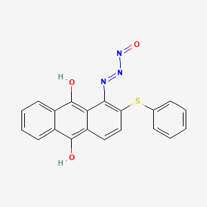 molecular formula C20H13N3O3S B12569054 9,10-Anthracenedione, 1-(2-nitrosohydrazino)-2-(phenylthio)- CAS No. 189572-22-3