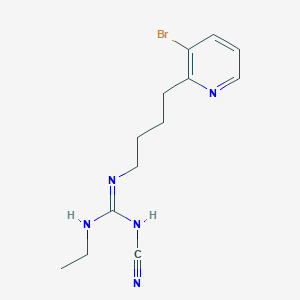 molecular formula C13H18BrN5 B12569060 N''-[4-(3-Bromopyridin-2-yl)butyl]-N-cyano-N'-ethylguanidine CAS No. 477314-02-6
