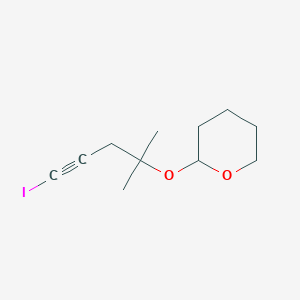 molecular formula C11H17IO2 B12569071 2-[(5-Iodo-2-methylpent-4-yn-2-yl)oxy]oxane CAS No. 185130-47-6