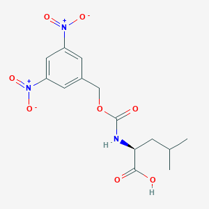molecular formula C14H17N3O8 B12569191 N-(3,5-Dinitrobenzyloxycarbonyl)leucine CAS No. 190773-04-7