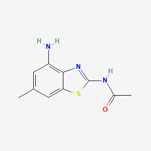 molecular formula C10H11N3OS B12569240 N-(4-amino-6-methyl-1,3-benzothiazol-2-yl)acetamide 