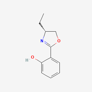 molecular formula C11H13NO2 B12569246 6-[(4R)-4-Ethyl-1,3-oxazolidin-2-ylidene]cyclohexa-2,4-dien-1-one CAS No. 193075-48-8
