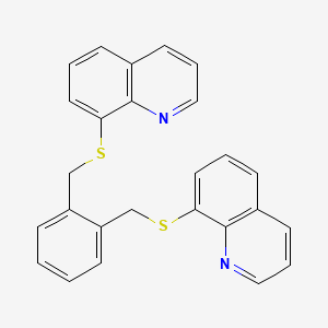 molecular formula C26H20N2S2 B12569257 8,8'-[1,2-Phenylenebis(methylenesulfanediyl)]diquinoline CAS No. 320597-41-9
