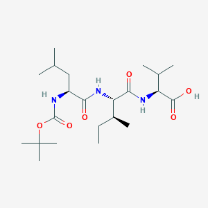 molecular formula C22H41N3O6 B12569279 N-(tert-Butoxycarbonyl)-L-leucyl-L-isoleucyl-L-valine CAS No. 591733-86-7