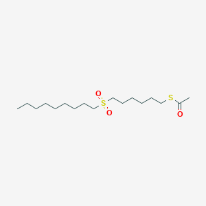 molecular formula C17H34O3S2 B12569292 S-[6-(Nonane-1-sulfonyl)hexyl] ethanethioate CAS No. 489751-56-6
