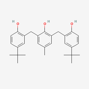molecular formula C29H36O3 B12569308 Phenol, 2,6-bis[[5-(1,1-dimethylethyl)-2-hydroxyphenyl]methyl]-4-methyl- CAS No. 161775-67-3