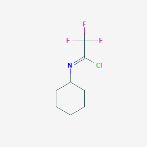 molecular formula C8H11ClF3N B12569342 Ethanimidoyl chloride, N-cyclohexyl-2,2,2-trifluoro-, (1Z)- CAS No. 193477-04-2
