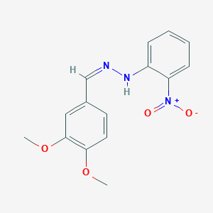 molecular formula C15H15N3O4 B12569430 N-[(Z)-(3,4-dimethoxyphenyl)methylideneamino]-2-nitroaniline 