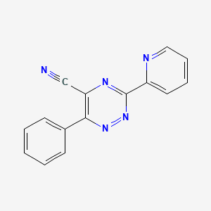 molecular formula C15H9N5 B12569513 1,2,4-Triazine-5-carbonitrile, 6-phenyl-3-(2-pyridinyl)- CAS No. 453556-96-2