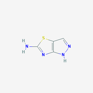 molecular formula C4H4N4S B12569521 1H-Pyrazolo[3,4-d]thiazol-5-amine CAS No. 204453-28-1