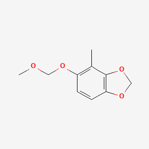 molecular formula C10H12O4 B12569557 1,3-Benzodioxole, 5-(methoxymethoxy)-4-methyl- CAS No. 187040-02-4