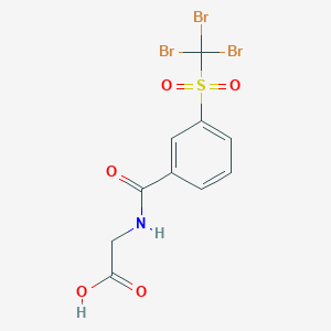 molecular formula C10H8Br3NO5S B12569572 N-[3-(Tribromomethanesulfonyl)benzoyl]glycine CAS No. 299446-72-3