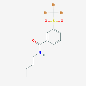 molecular formula C12H14Br3NO3S B12569596 N-Butyl-3-(tribromomethanesulfonyl)benzamide CAS No. 299445-94-6