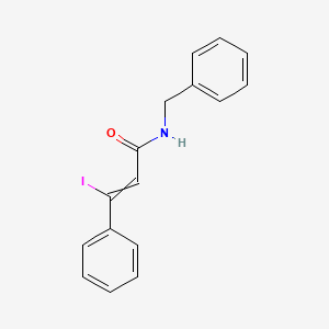 molecular formula C16H14INO B12569650 N-Benzyl-3-iodo-3-phenylprop-2-enamide CAS No. 601521-87-3