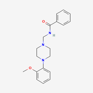 molecular formula C19H23N3O2 B12569668 N-[[4-(2-Methoxyphenyl)piperazino]methyl]benzamide CAS No. 190383-26-7