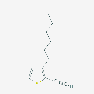 molecular formula C12H16S B12569685 2-Ethynyl-3-hexylthiophene CAS No. 291273-96-6