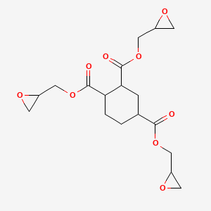 molecular formula C18H24O9 B12569760 Tris[(oxiran-2-yl)methyl] cyclohexane-1,2,4-tricarboxylate CAS No. 175972-06-2
