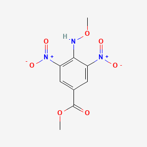 molecular formula C9H9N3O7 B12569773 Benzoic acid, 4-(methoxyamino)-3,5-dinitro-, methyl ester CAS No. 286382-24-9