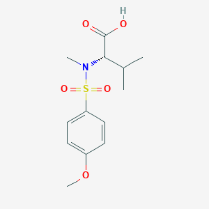 molecular formula C13H19NO5S B12569802 N-(4-Methoxybenzene-1-sulfonyl)-N-methyl-L-valine CAS No. 195052-15-4