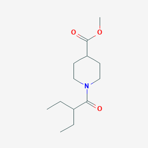 molecular formula C13H23NO3 B12569816 Methyl 1-(2-ethylbutanoyl)piperidine-4-carboxylate CAS No. 599163-97-0