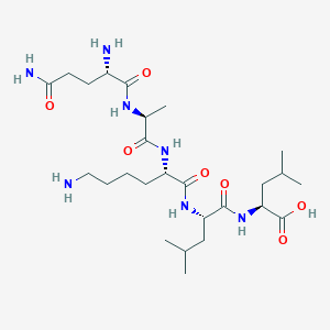 molecular formula C26H49N7O7 B12569840 L-Glutaminyl-L-alanyl-L-lysyl-L-leucyl-L-leucine CAS No. 192928-49-7