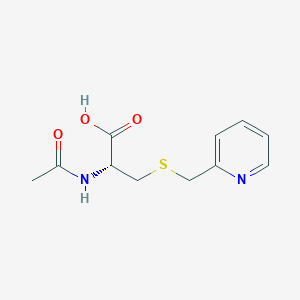 molecular formula C11H14N2O3S B12569863 N-Acetyl-S-[(pyridin-2-yl)methyl]-L-cysteine CAS No. 172272-09-2