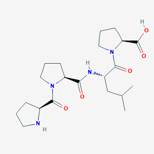 molecular formula C21H34N4O5 B12569877 L-Prolyl-L-prolyl-L-leucyl-L-proline CAS No. 275375-46-7