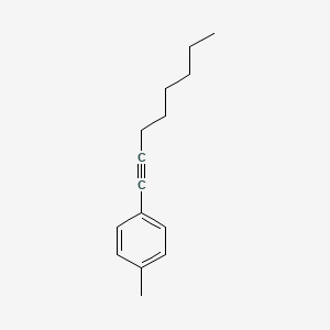 molecular formula C15H20 B12569883 Benzene, 1-methyl-4-(1-octynyl)- CAS No. 197635-86-2