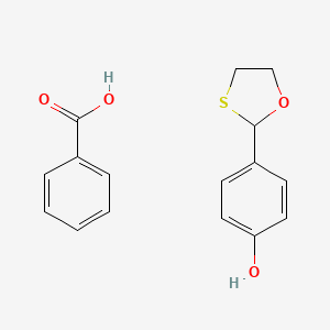 molecular formula C16H16O4S B12569889 Benzoic acid--4-(1,3-oxathiolan-2-yl)phenol (1/1) CAS No. 290309-74-9
