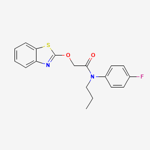 molecular formula C18H17FN2O2S B12569910 2-[(1,3-Benzothiazol-2-yl)oxy]-N-(4-fluorophenyl)-N-propylacetamide CAS No. 444889-60-5