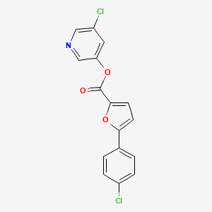 molecular formula C16H9Cl2NO3 B1256994 5-Chloropyridin-3-yl 5-(4-chlorophenyl)furan-2-carboxylate 