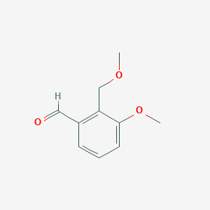 molecular formula C10H12O3 B12569952 Benzaldehyde, 3-methoxy-2-(methoxymethyl)- CAS No. 188476-04-2