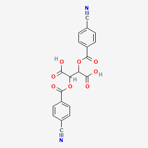 molecular formula C20H12N2O8 B12569964 2,3-Bis[(4-cyanobenzoyl)oxy]butanedioic acid CAS No. 194225-25-7