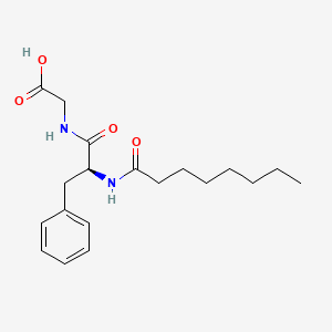 molecular formula C19H28N2O4 B12569979 N-Octanoyl-L-phenylalanylglycine CAS No. 581076-11-1