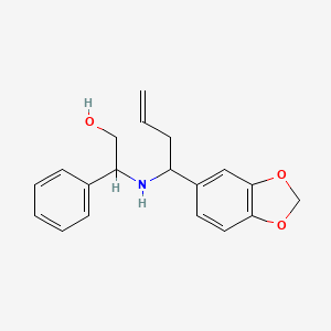 molecular formula C19H21NO3 B12569993 2-[1-(1,3-Benzodioxol-5-yl)but-3-enylamino]-2-phenylethanol 