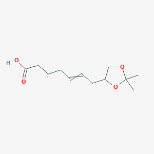 molecular formula C12H20O4 B12569998 7-(2,2-Dimethyl-1,3-dioxolan-4-yl)hept-5-enoic acid CAS No. 190390-46-6
