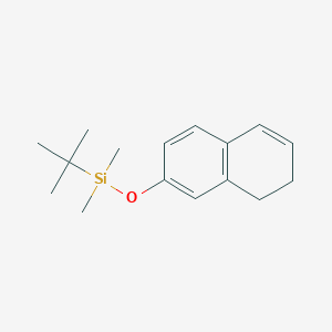 molecular formula C16H24OSi B12570000 Naphthalene, 7-[[(1,1-diMethylethyl)diMethylsilyl]oxy]-1,2-dihydro- 