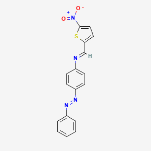 molecular formula C17H12N4O2S B12570011 N-[(E)-(5-nitrothiophen-2-yl)methylidene]-4-[(E)-phenyldiazenyl]aniline CAS No. 314279-67-9