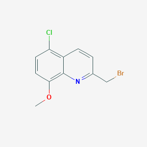 molecular formula C11H9BrClNO B12570071 2-(Bromomethyl)-5-chloro-8-methoxyquinoline CAS No. 172033-46-4