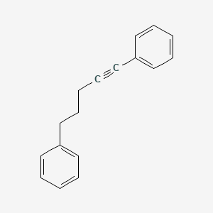 molecular formula C17H16 B12570107 Benzene, 1,1'-(1-pentyne-1,5-diyl)bis- CAS No. 173410-08-7