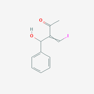 molecular formula C11H11IO2 B12570108 3-[Hydroxy(phenyl)methyl]-4-iodobut-3-en-2-one CAS No. 597583-73-8