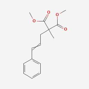 molecular formula C15H18O4 B12570122 Dimethyl methyl(3-phenylprop-2-en-1-yl)propanedioate CAS No. 189884-53-5