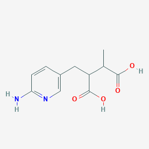 molecular formula C11H14N2O4 B12570134 2-(6-Amino-pyridin-3-ylmethyl)-3-methyl-succinic acid CAS No. 304873-98-1