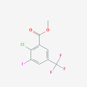 molecular formula C9H5ClF3IO2 B12570148 Methyl 2-chloro-3-iodo-5-(trifluoromethyl)benzoate CAS No. 180035-40-9