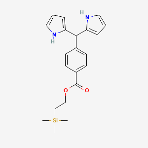 molecular formula C21H26N2O2Si B12570155 Benzoic acid, 4-(di-1H-pyrrol-2-ylmethyl)-, 2-(trimethylsilyl)ethyl ester CAS No. 262267-30-1