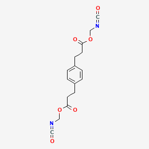 molecular formula C16H16N2O6 B12570163 Bis(isocyanatomethyl) 3,3'-(1,4-phenylene)dipropanoate CAS No. 185033-90-3